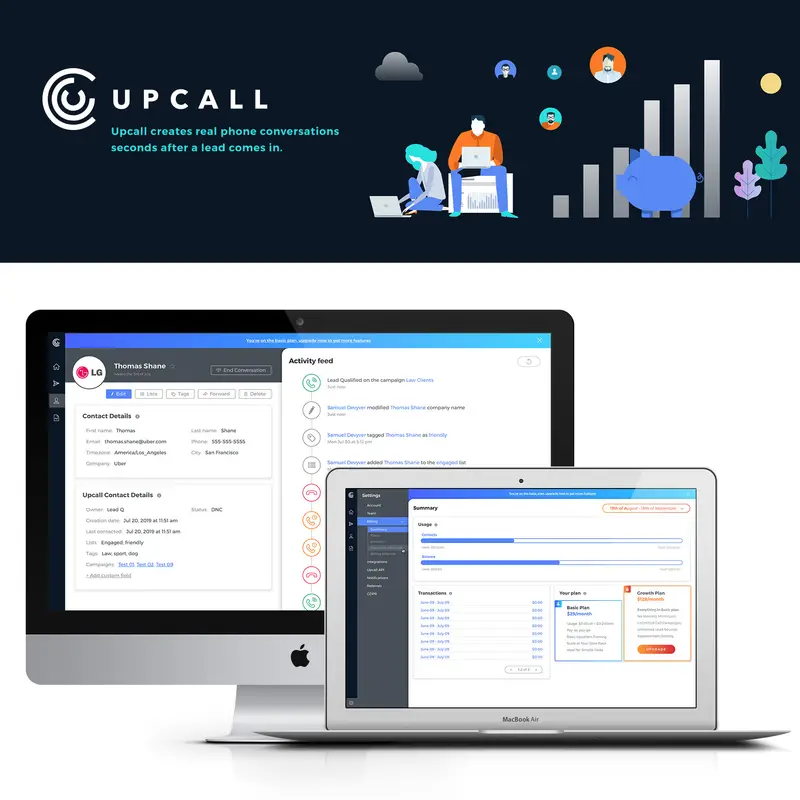 Upcall SaaS - Dashboard Software