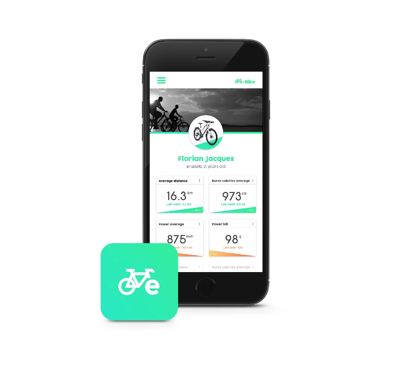E-shop / E-bike app — visual 3