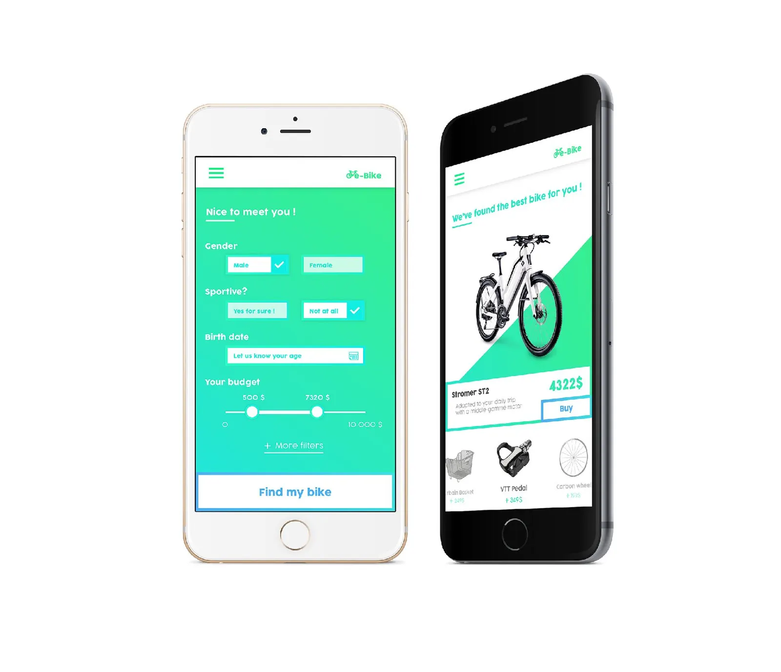 E-shop / E-bike app — visual 4