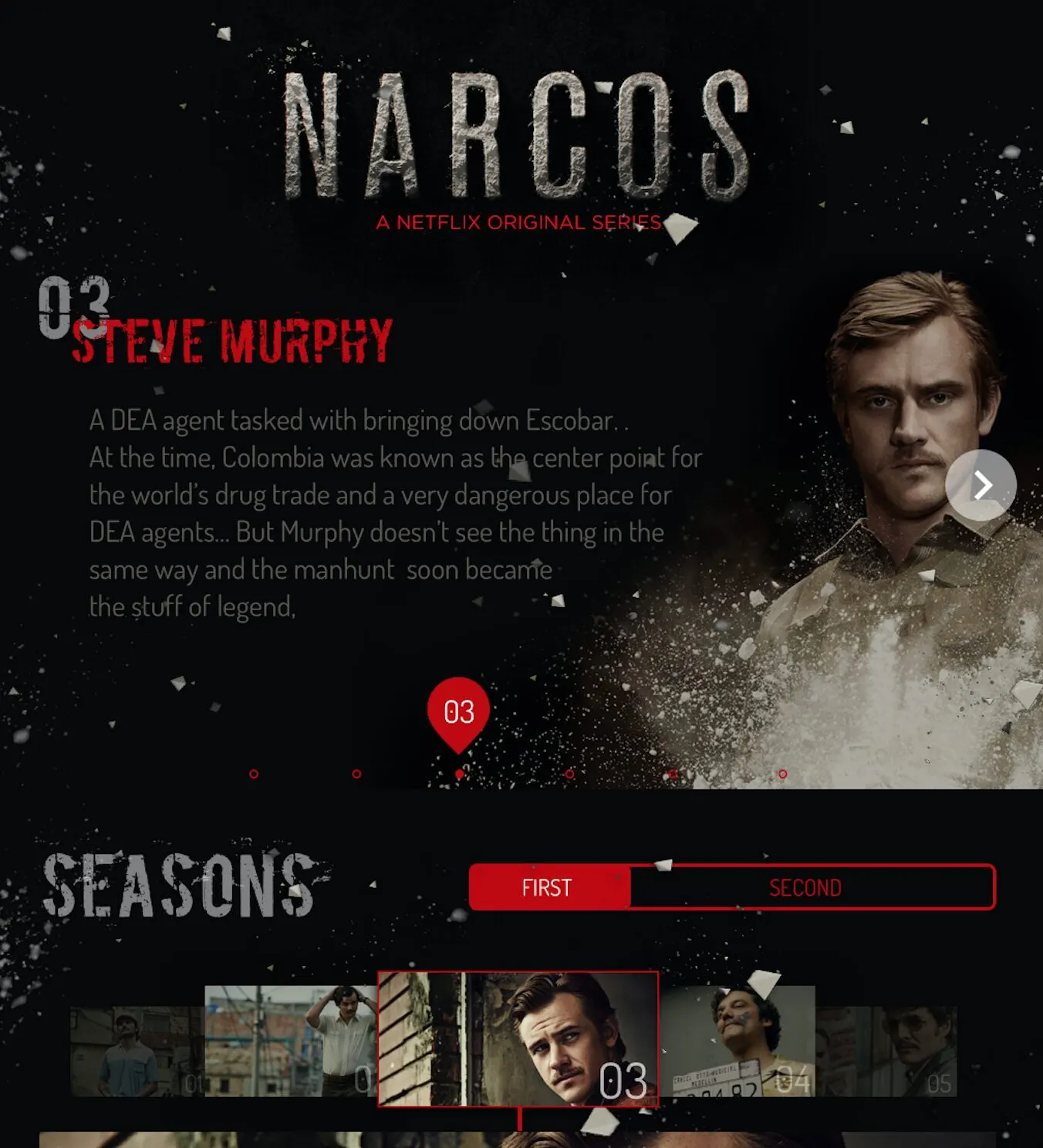 Narcos IPAD App — visual 3