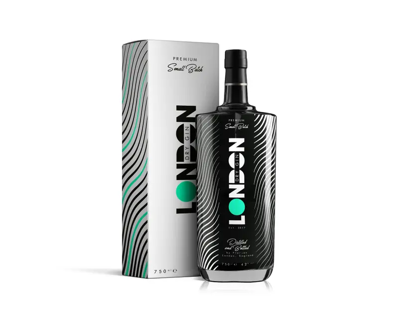 Gin bottle packaging